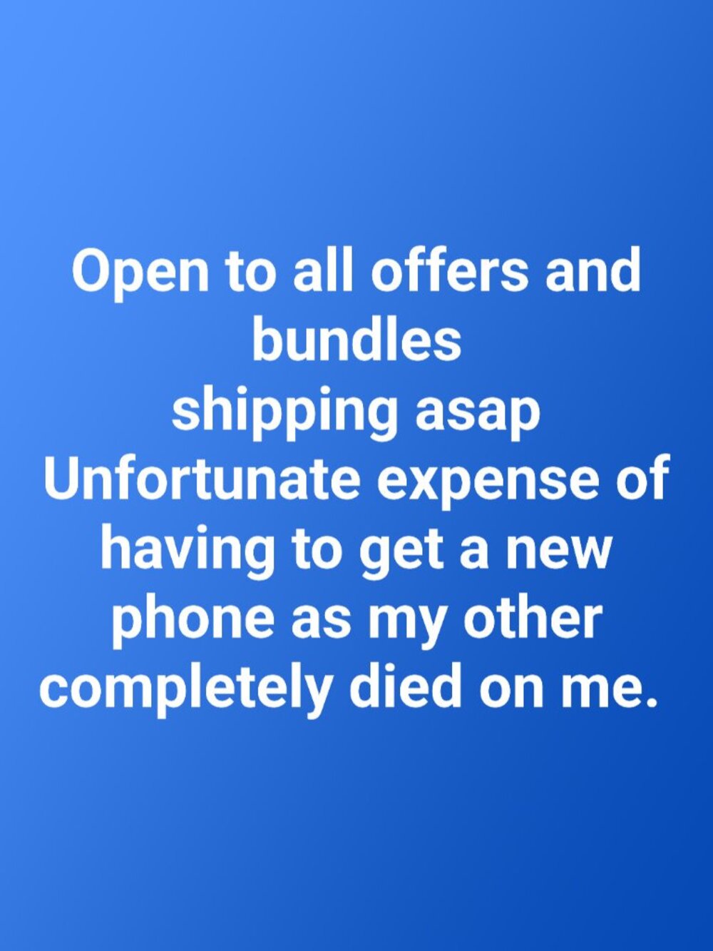 Open to all offers! Not for sale post